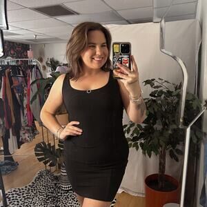 Vintage Sud Express Scoop Neck LBD Mini Dress